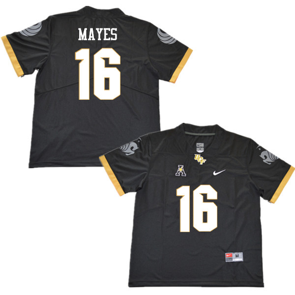 Men #16 Demetreius Mayes UCF Knights College Football Jerseys Sale-Black